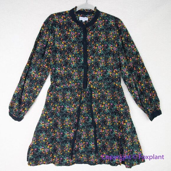 LOST +‎ WANDER Madeline Long Sleeve Minidress In Black Multi Floral, size M - Picture 2 of 16
